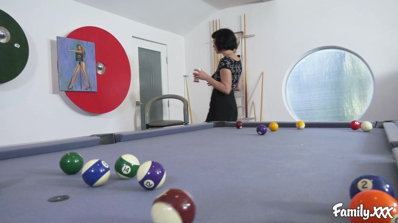 Inked chick Olive Glass gets fucked on that pool table at Fapnado