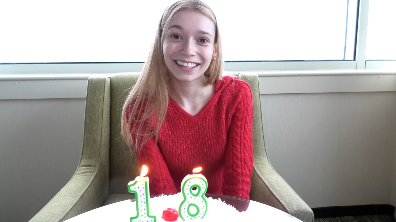 Holy shit this girl is so cute and she just turned 18. at Fapnado